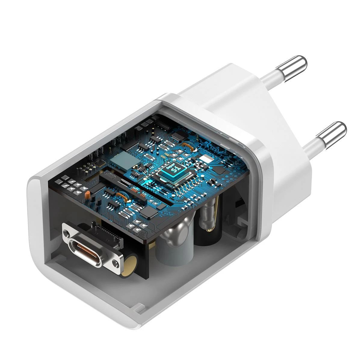 Baseus Super Si įkroviklis 1C 25W baltas