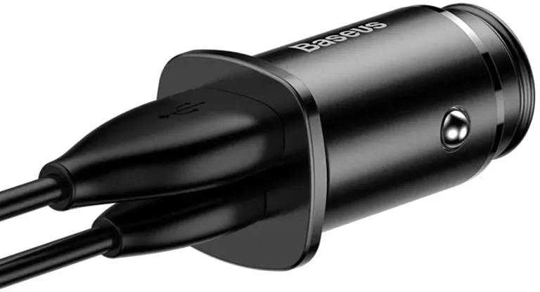 Baseus Square automobilinis įkroviklis PPS QC4.0 / PD3.0 5A 30W - Juodas