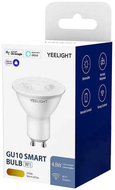 Yeelight Smart Bulb | GU10 W1 (pritemdomas) | 4,8 W | 2700 K | 15000 val. | LED | 220-240 V