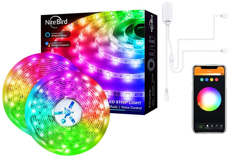 Išmani WiFi RGB LED šviesos juosta NiteBird SL3 (2x5m), Tuya