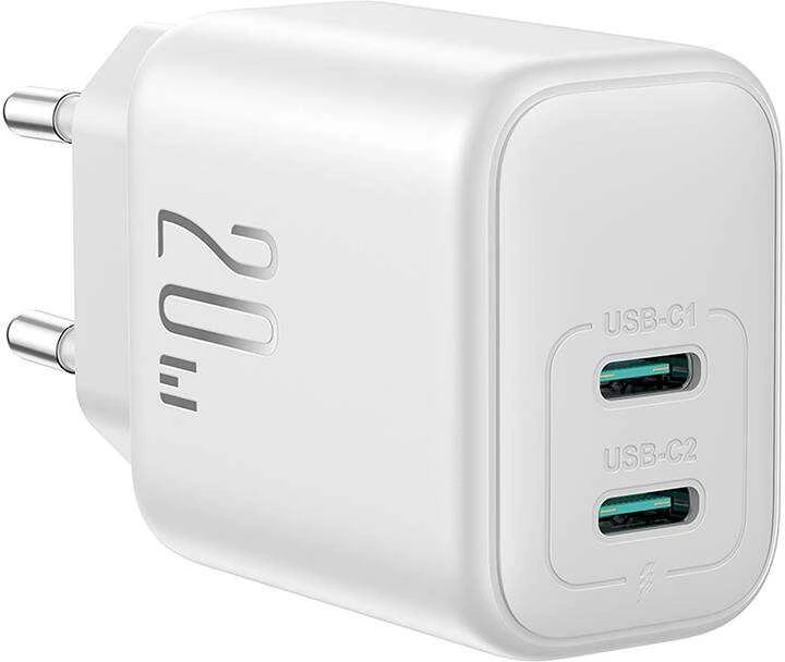 Joyroom JR-TCF12 tinklo įkroviklis 2x USB-C 20W PD / QC 3.0 - baltas