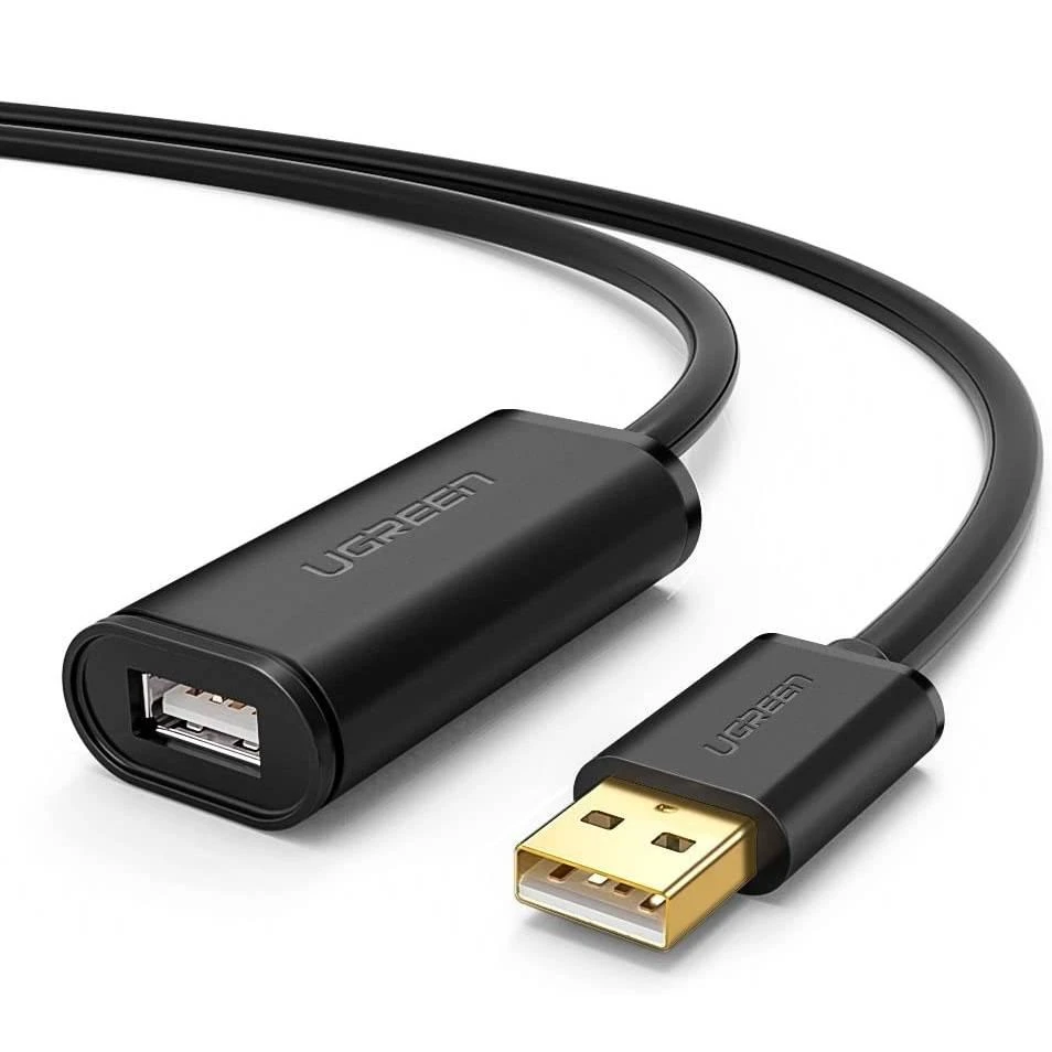 USB 2.0 UGREEN US121 laidas su signalo stiprintuvu 20m