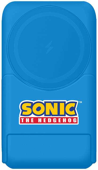 Magnetinis maitinimo blokas OTL 5000 mAh, USB-C 15W, Sonic The Hedgehoh su stovu (mėlyna)