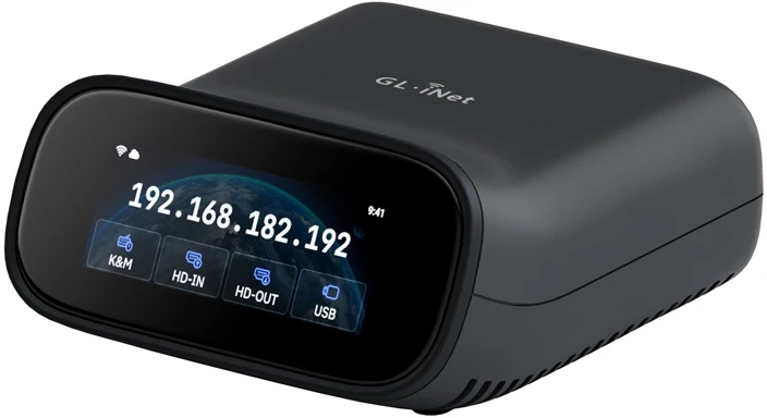 Maršrutizatorius KVM Jungiklis - GL.iNet GL-RM10 Nuotolinis KVM 4K 30 Hz Wi‑Fi 6