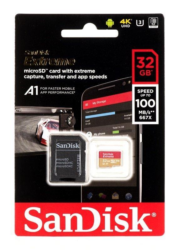 Atminties kortelė Sandisk Extreme microSDHC UHS-I 32GB