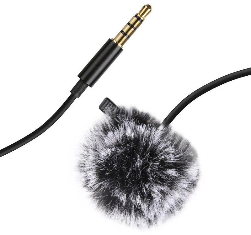 Puluz Jack Lavalier laidinis kondensatoriaus įrašymo mikrofonas 1.5 m lizdas 3.5 mm PU424