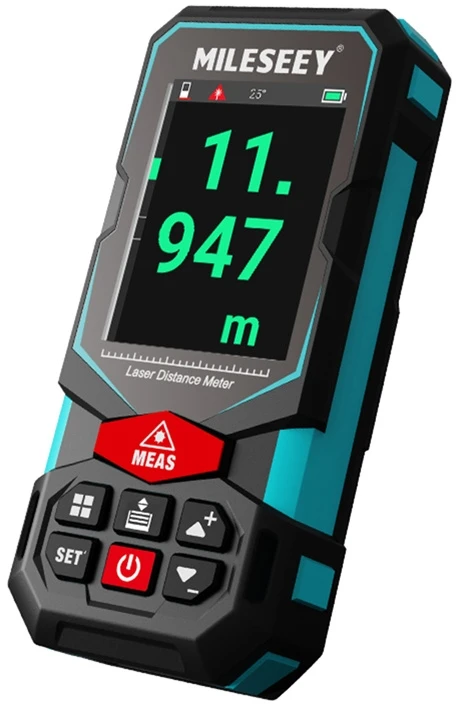 Matavimo Priemonė - Mileseey S7 Lazerinis Atstumo Matuoklis 100m, ±2 mm Tikslumas, Bluetooth, IP65 Juodas