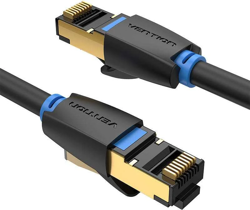 Vention 8 kategorija SFTP tinklo kabelio ventiliacija IKABD 0.5 m juoda