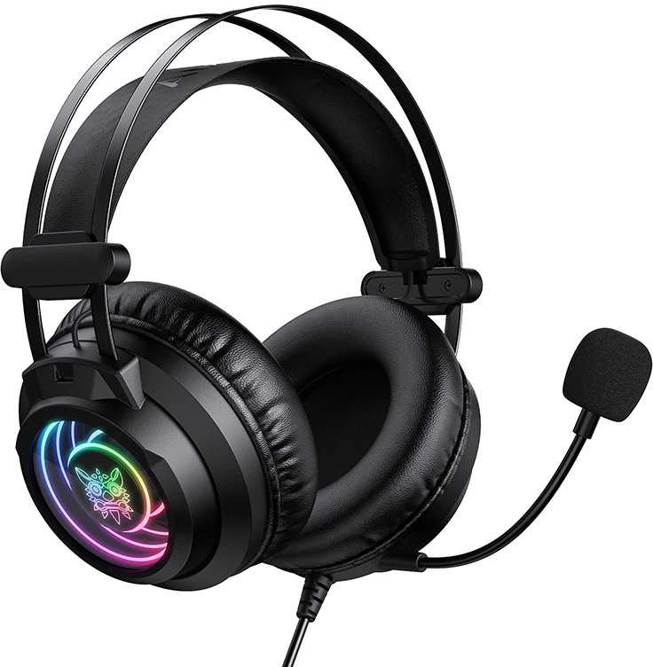 ONIKUMA X80 žaidimų ausinės su RGB pašvietimu