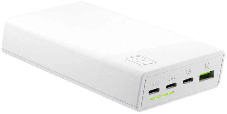 Green Cell Žalias Cell Žalias Cell Power Bank PowerPlay 20000mAh 22.5W - baltas