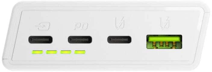 Green Cell Žalias Cell Žalias Cell Power Bank PowerPlay 20000mAh 22.5W - baltas