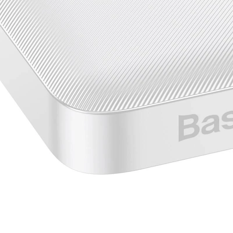 LiPo išorinis akumuliatorius (Powerbank) 10000mAh 15W 5V 3A 2xUSB + USB C Bipow baltas BASEUS
