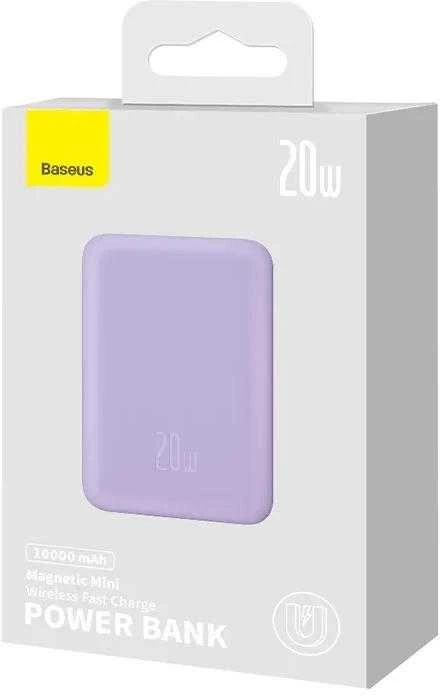 Powerbank Baseus Magnetic Mini 10000mAh 20W MagSafe (violetinė)