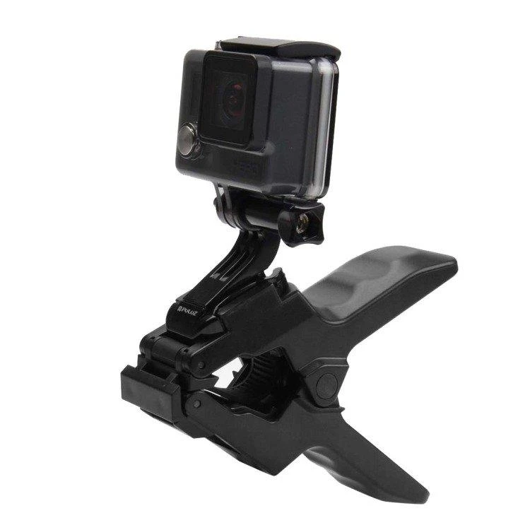 PULUZ laikiklis su spaustuku GOPRO, DJI Osmo Action, kitoms veiksmo kameroms