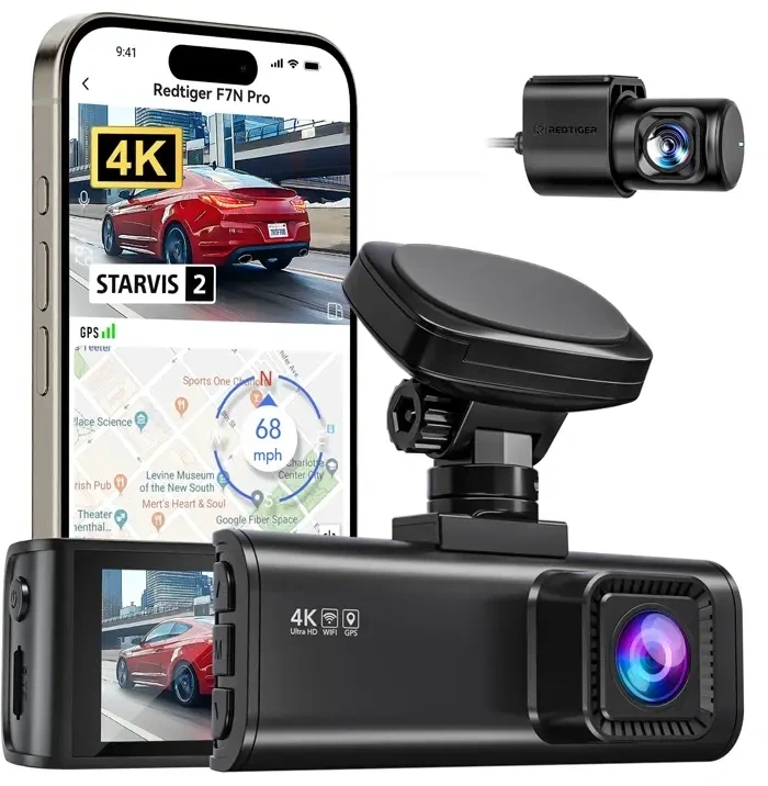 REDTIGER F7N Pro WiFi 4K + 1080p Dash Cam