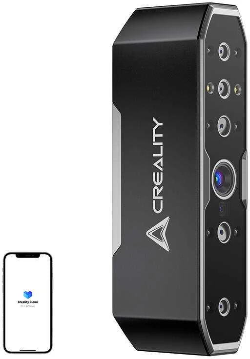 Creality CR-Scan Otter su jutiklių bloku ir telefonu