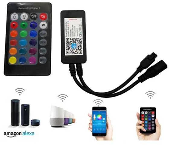 Sonoff L2 smart WiFi + Bluetooth RGB valdiklis su IR nuotolinio valdymo pultu
