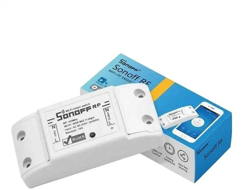 Sonoff RF R2 1 - kanalo išmani relė valdoma WiFi + 433MHz RF - 230VAC 2200W