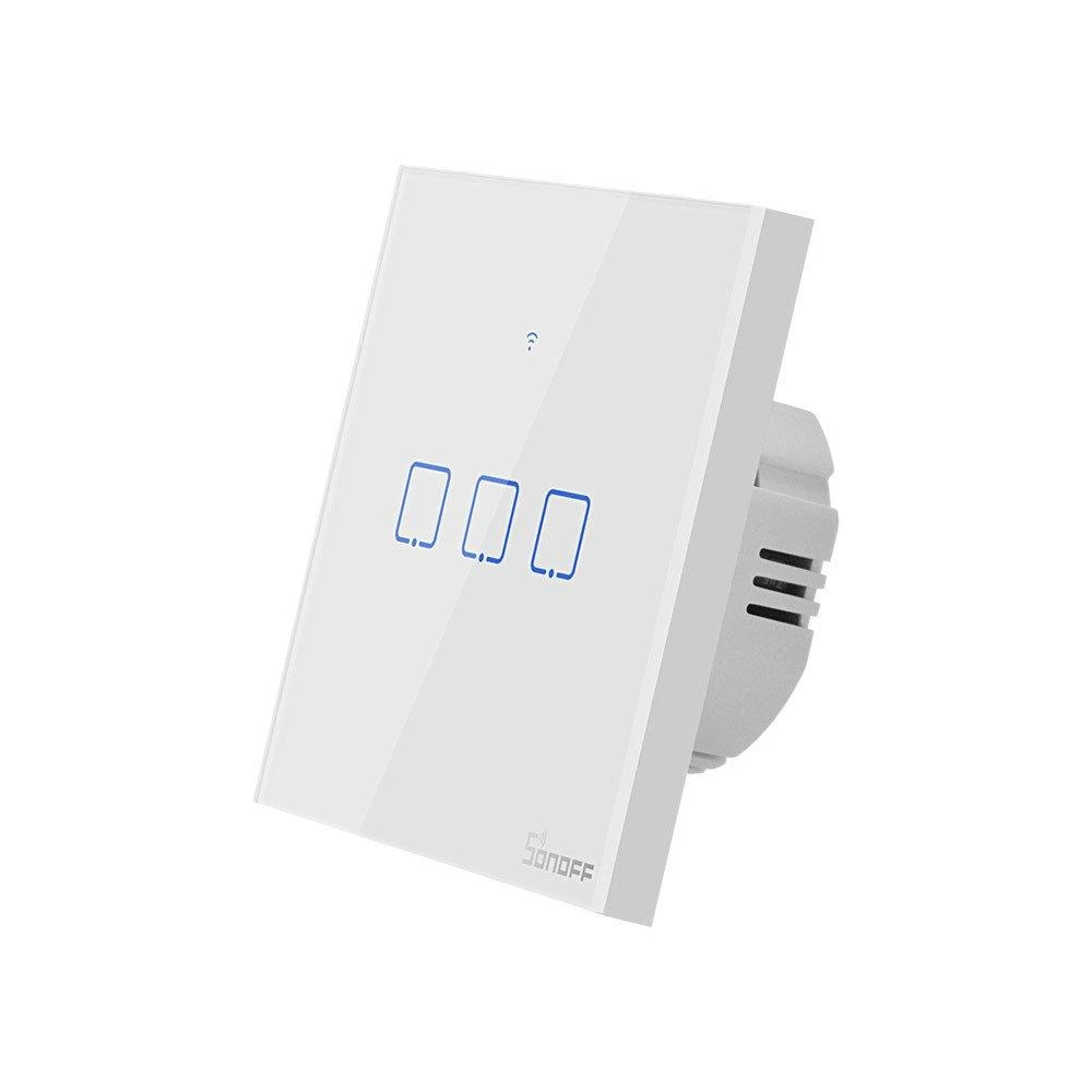 Sonoff T0EU3C-TX 3 kanalų sieninis jungiklis 230VAC 720W
