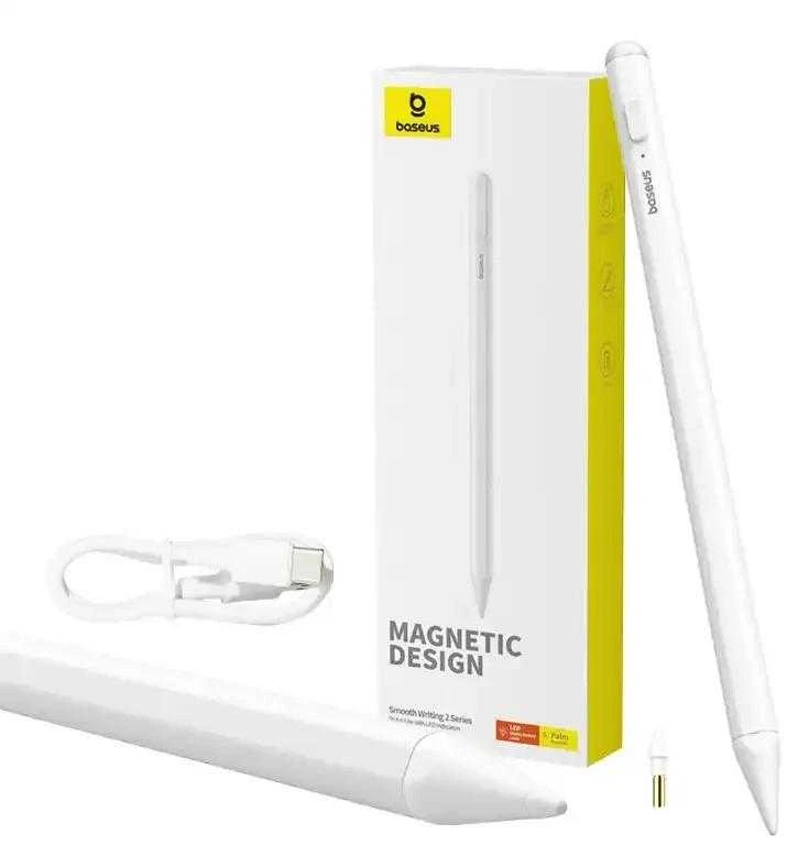 Smooth Writing 2 Baseus Stylus Lite su LED indikatoriumi Balta