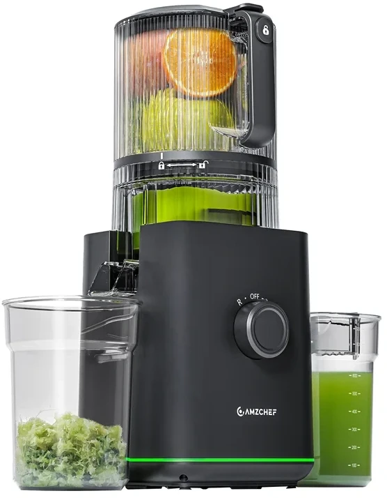 Sulčiaspaudė AMZCHEF CE-ZM1919 Slow Juicer (Juodas)