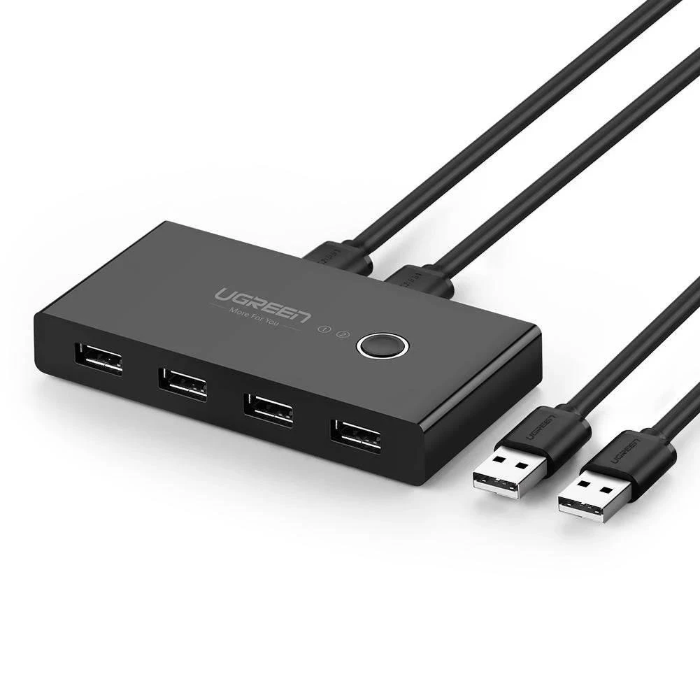 USB jungiklis KVM USB 2x4 UGREEN USB 2.0