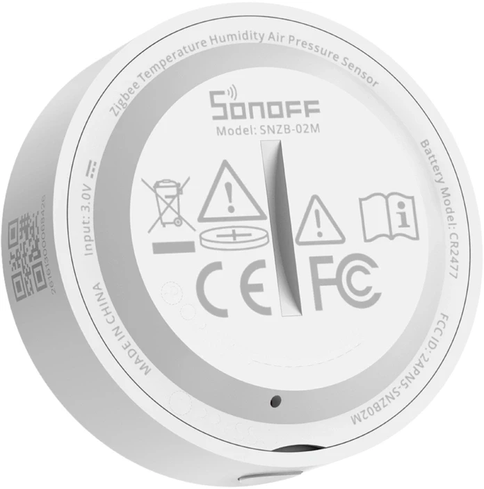 SONOFF SNZB-02M Zigbee 3.0 temperatūros, drėgmės ir atmosferos slėgio jutiklis