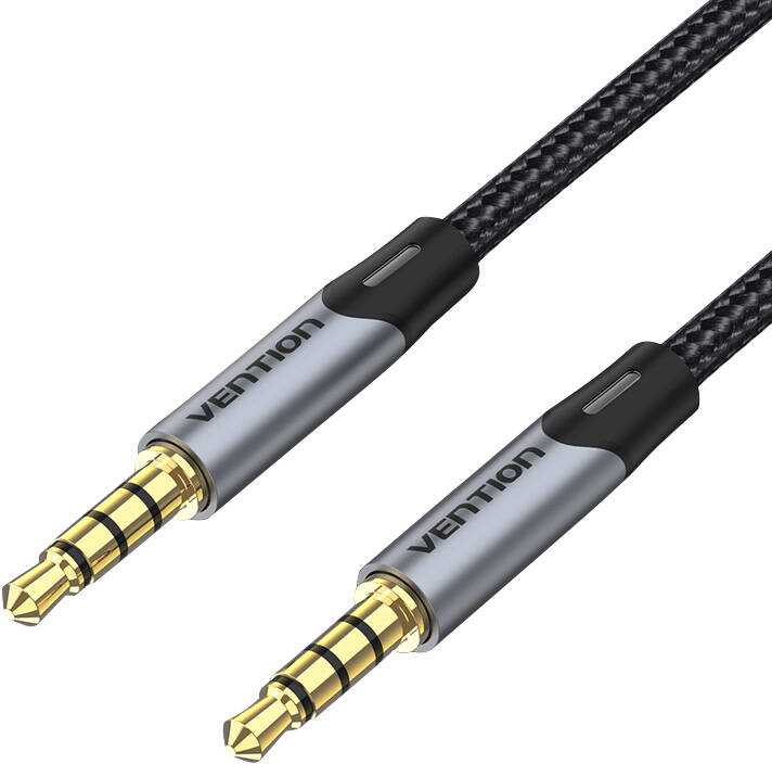Vention TRRS 3.5mm AUX kabelis BAQHF 1m - pilka