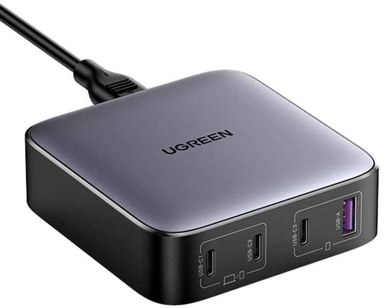 Įkroviklis UGREEN CD328 Nexode, 3x USB-C, USB-A, GaN, 100 W