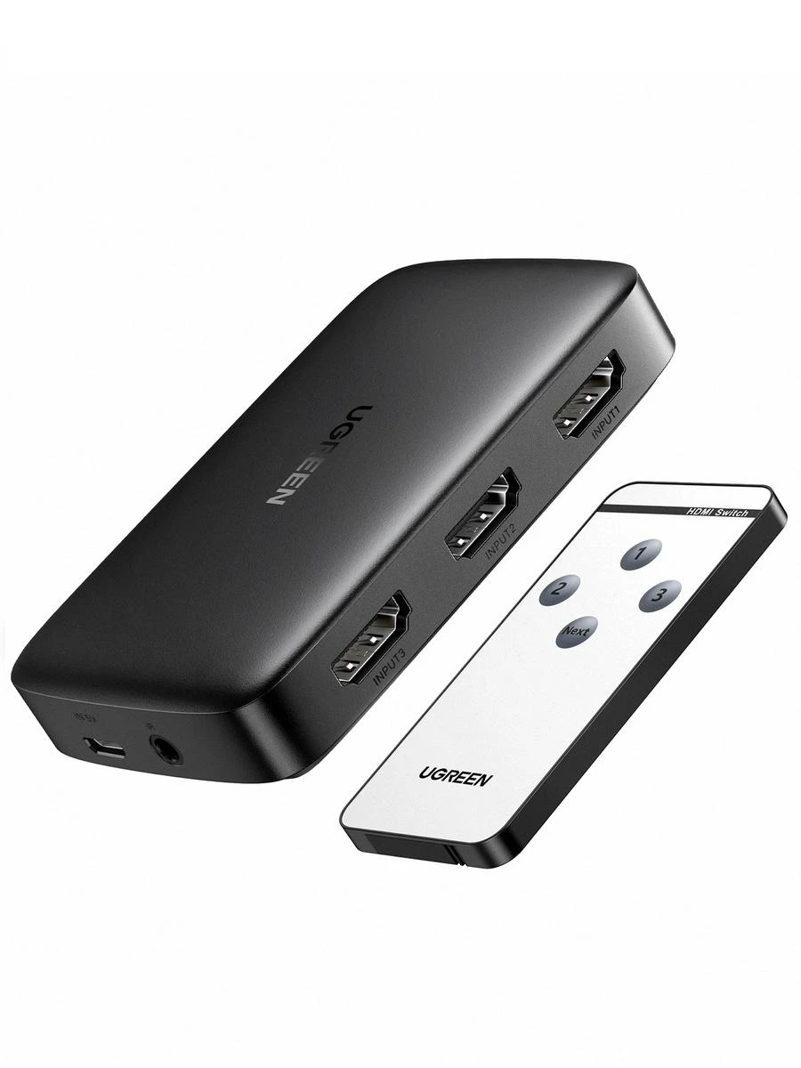 UGREEN šakotuvas CM332 3in1 HDMI 1.4 4K 30 Hz - Juodas