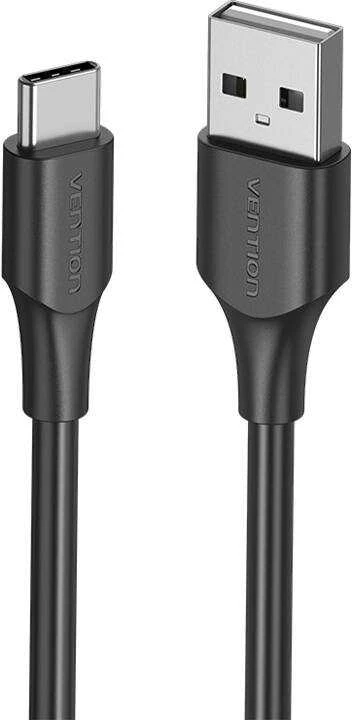 USB 2.0 A į USB-C 3A laidas 0.5 m Vention CTHBD juodas