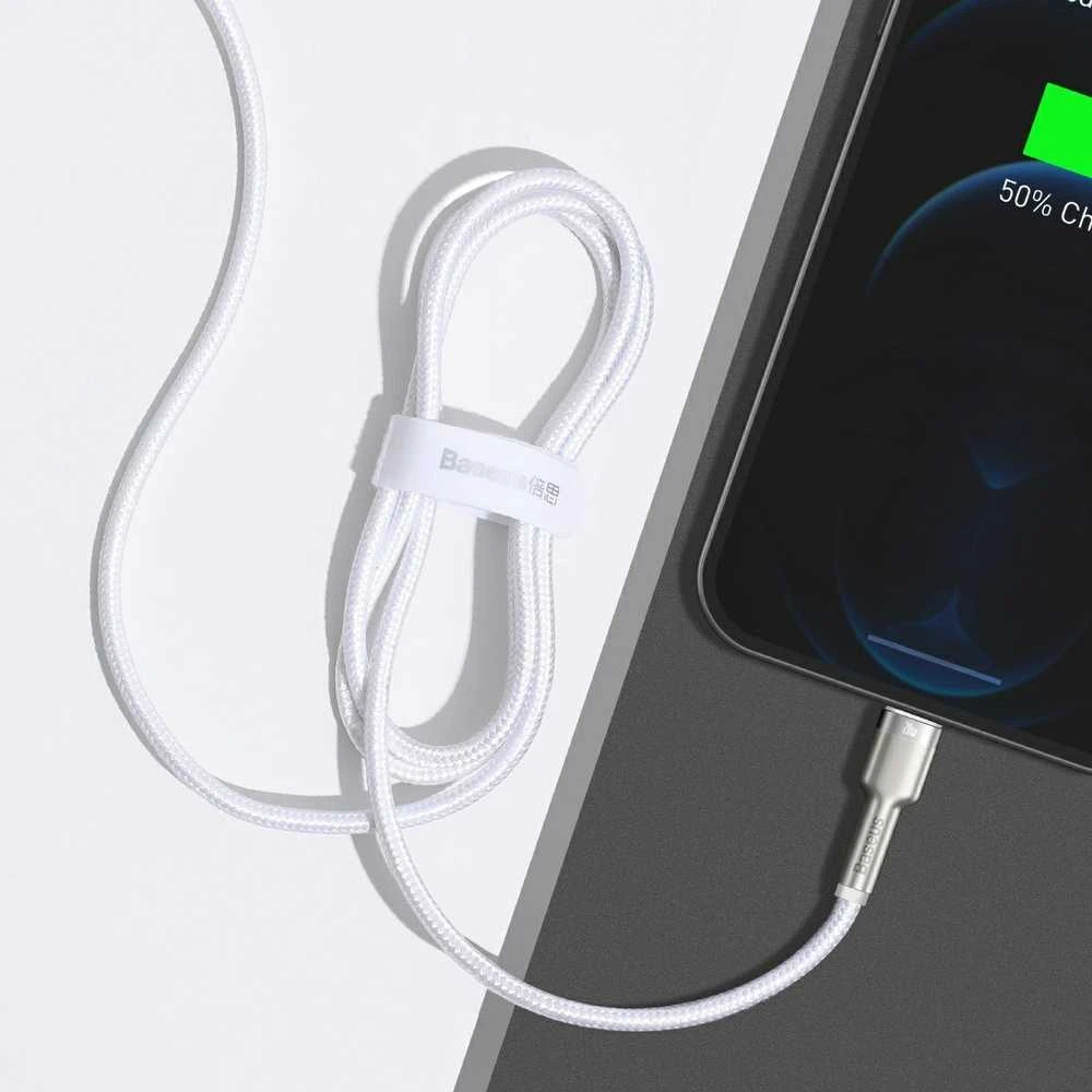 Baseus Cafule USB-C į Lightning kabelis PD 20W 1m - Baltas