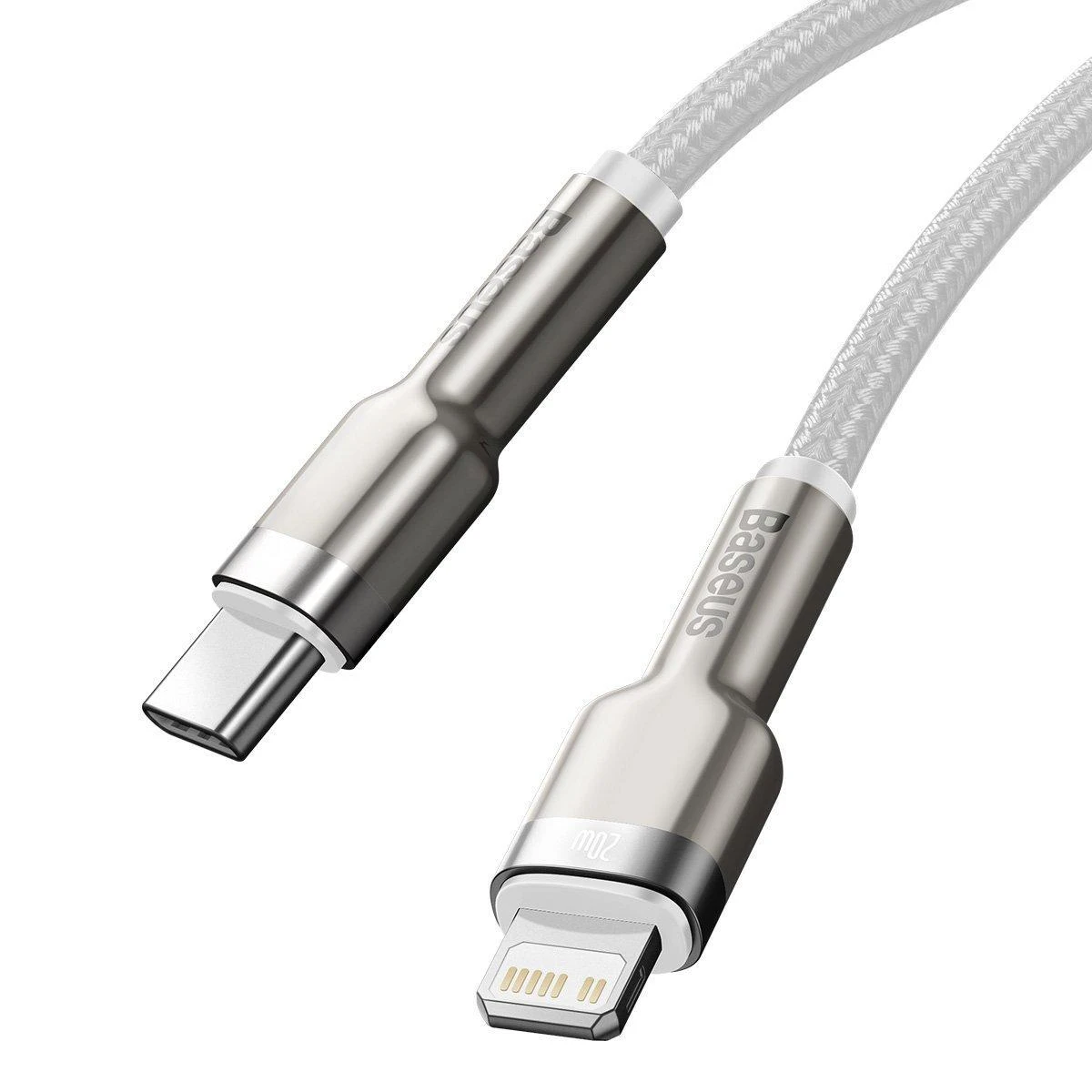Baseus Cafule USB-C į Lightning kabelis PD 20W 2m - Baltas