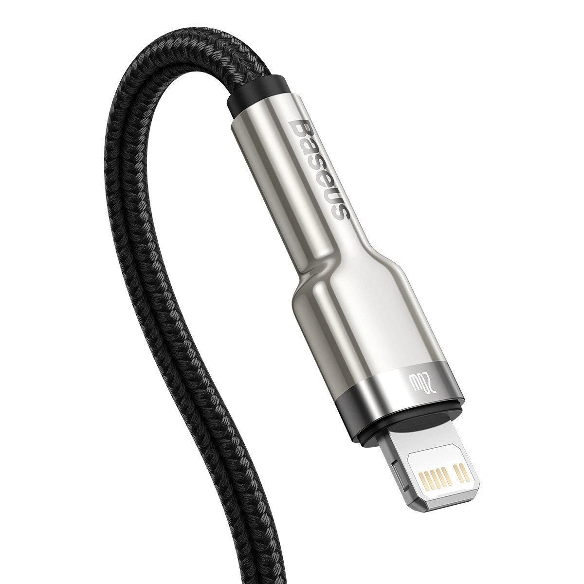 Baseus Cafule USB-C į Lightning kabelis PD 20W 1m - Juodas