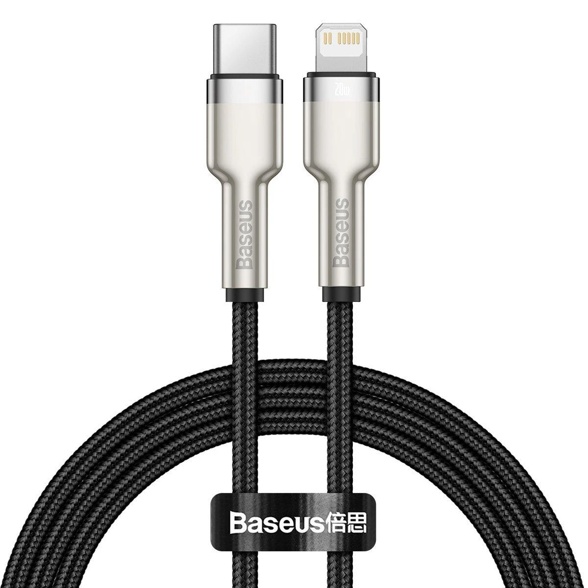 Baseus Cafule USB-C į Lightning kabelis PD 20W 1m - Juodas
