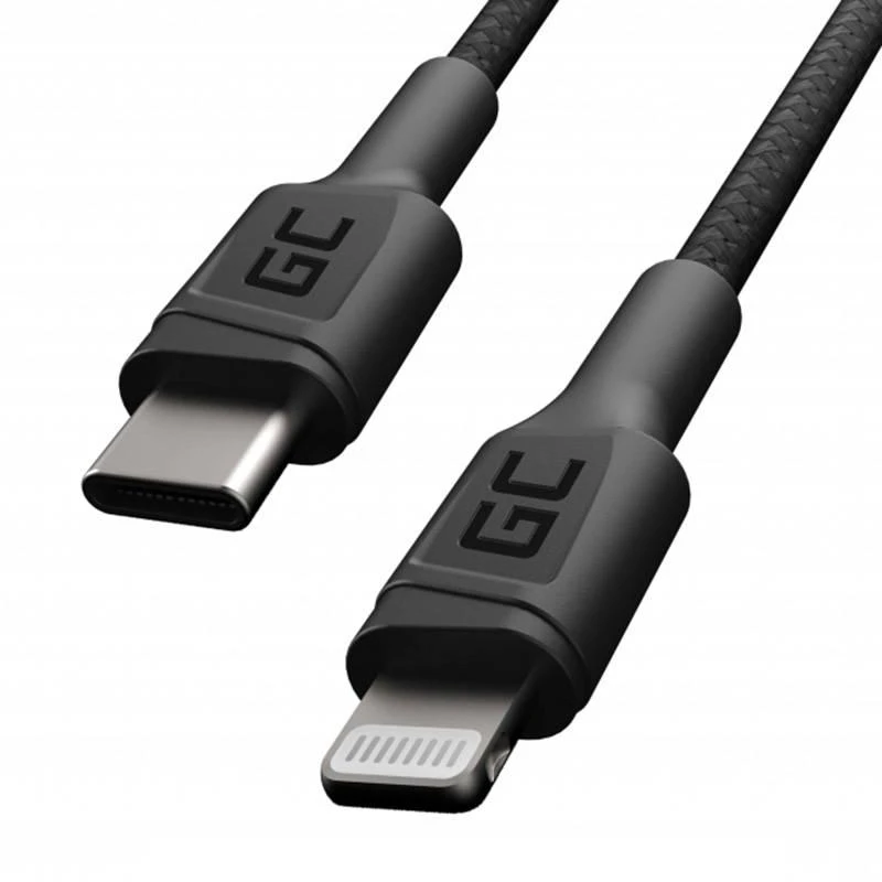 Green Cell Žalias Cell GREENCELL KABGC07 Kabelis GC Power Stream USB-C - Lightning 100 cm su maitinimo tiekimu