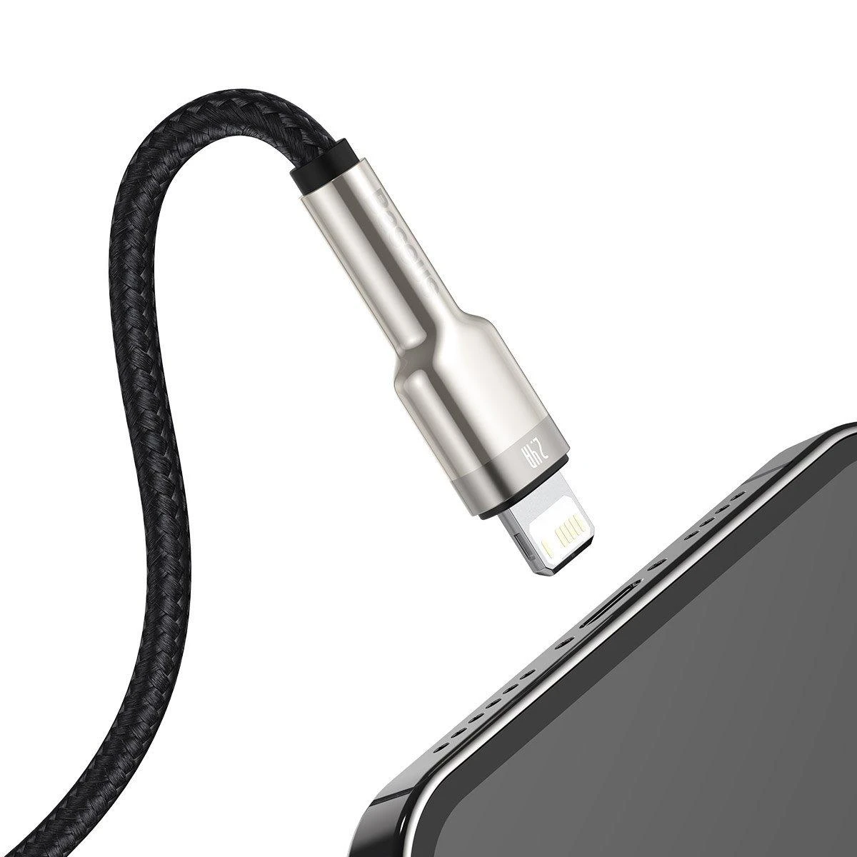 Baseus Cafule USB - Lightning kabelis 2.4A 1m - Juodas