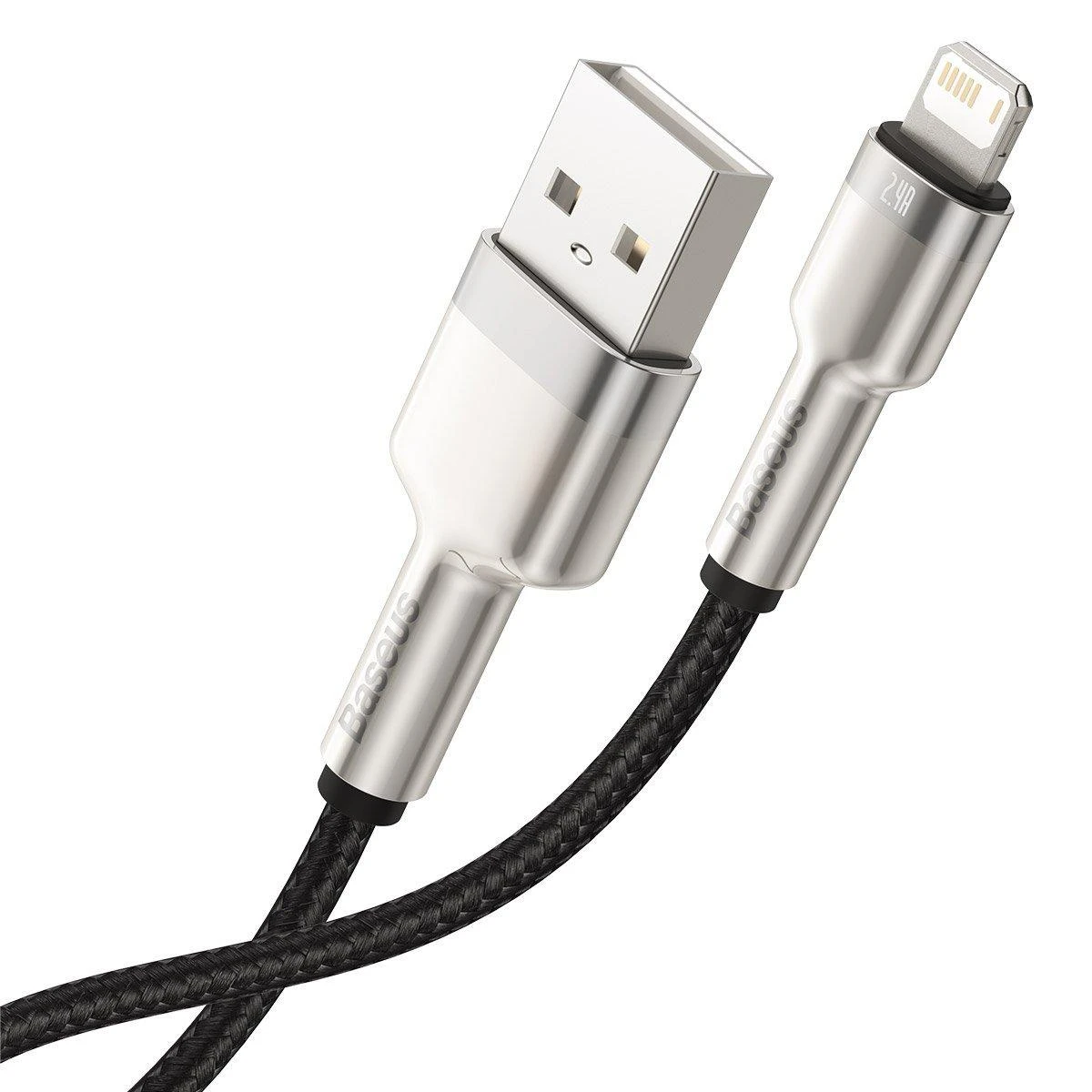 Baseus Cafule USB - Lightning kabelis 2.4A 1m - Juodas