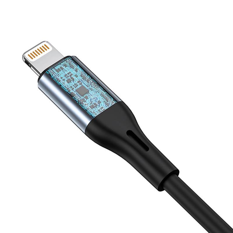 Vipfan Cable VFAN L05 Lightning to mini jack 3.5mm AUX, 1m (pilka)
