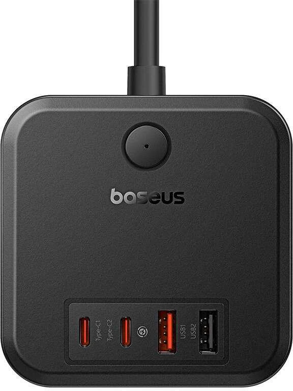 Baseus PowerCombo universalus maitinimo blokas, juodas, skirtas vidaus patalpoms
