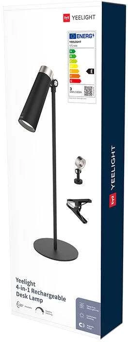 Yeelight 4-in-1 Rechargeable Desk Lamp, Juodas - stalinis šviestuvas