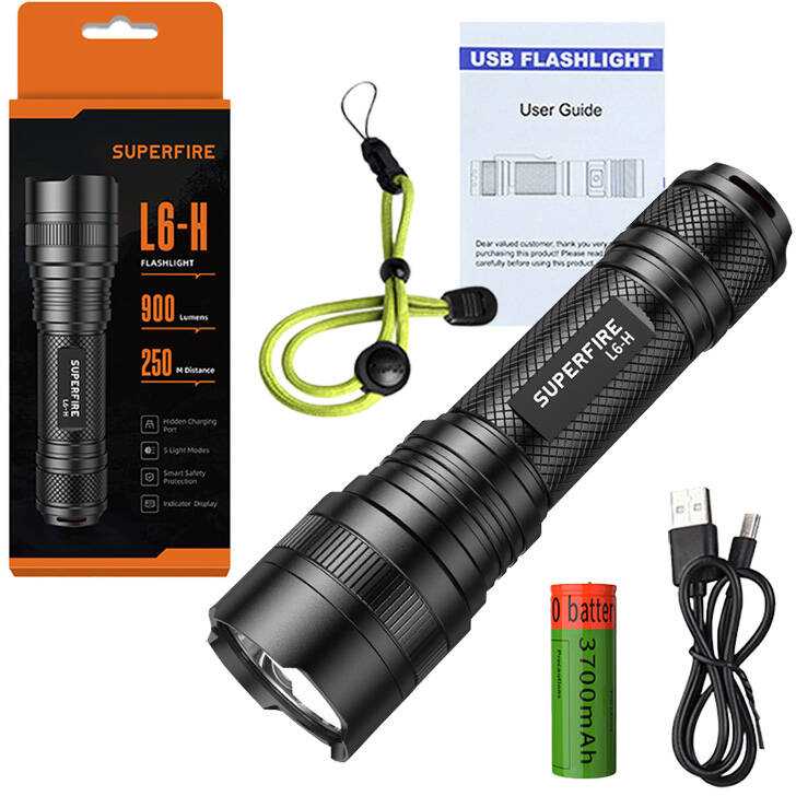 Superfire L6-H žibintuvėlis 750lm USB-C