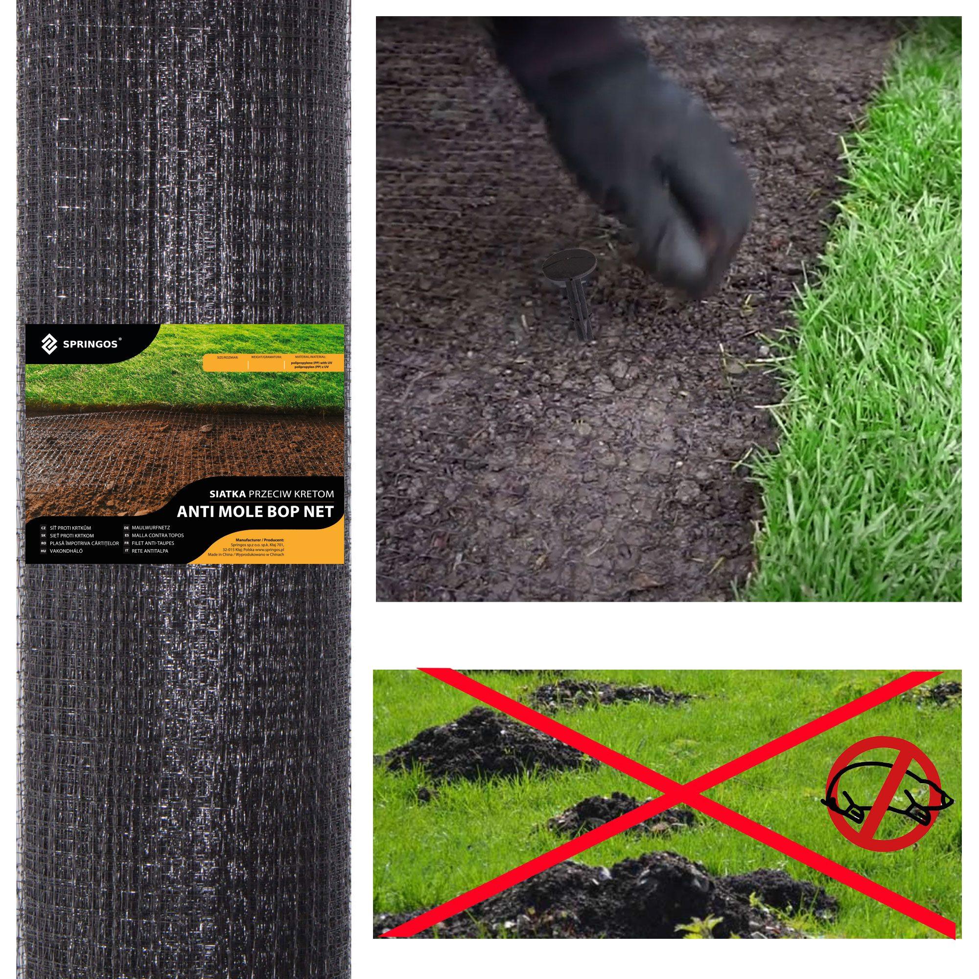 Springos Tinklelis nuo kurmių Springus 2x300 m 30g/m2