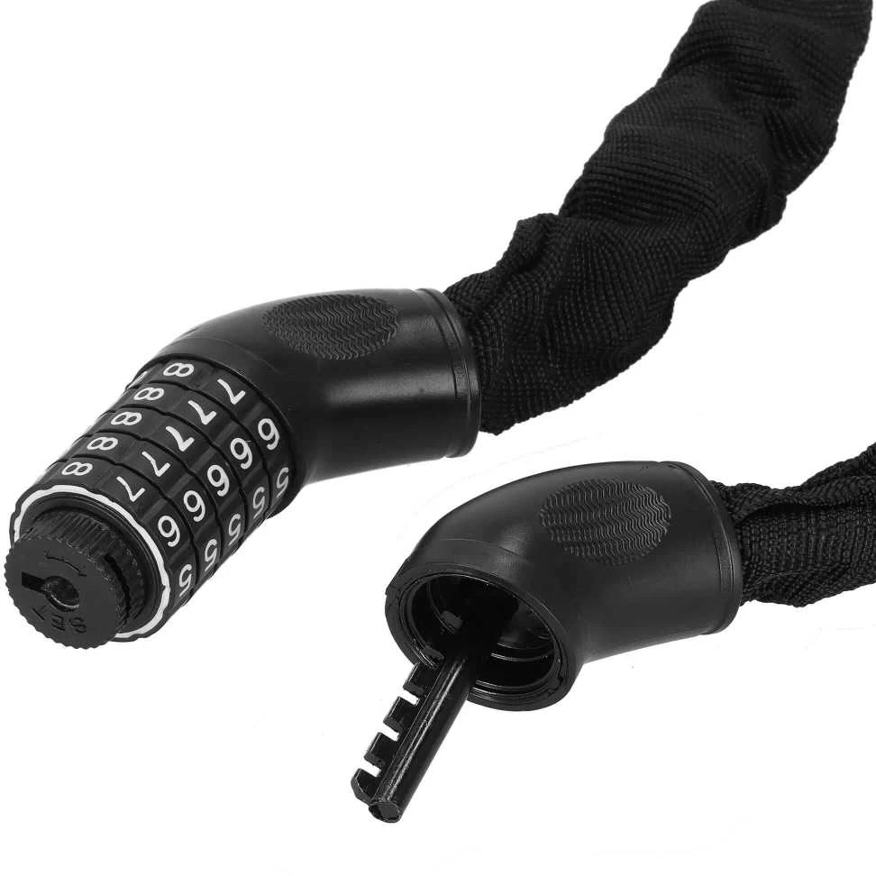 Dviračio spyna Springos BA0028, juoda, 98 cm