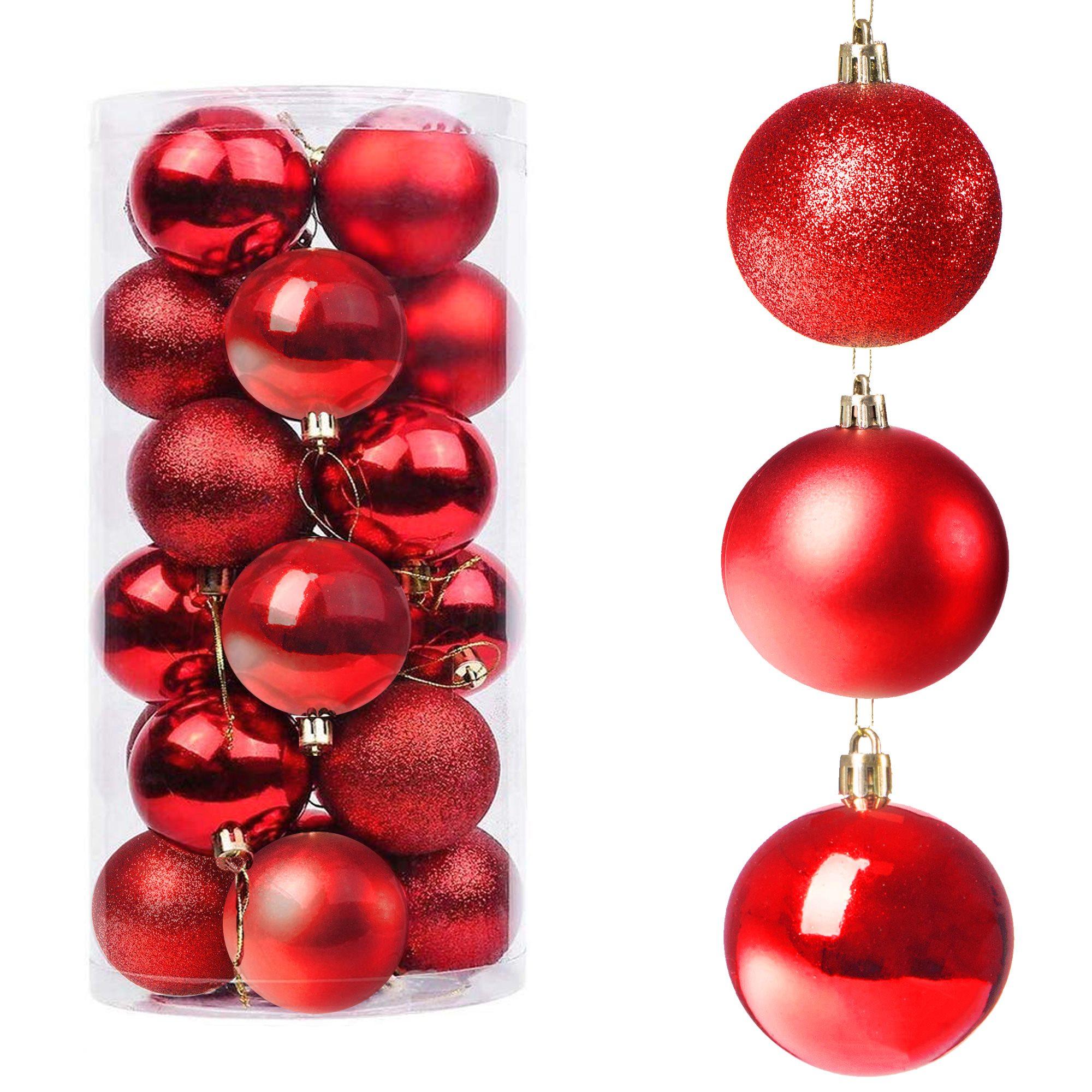 Kalėdiniai žaaisliukai eglutei Springos 30 vnt, 6 cm