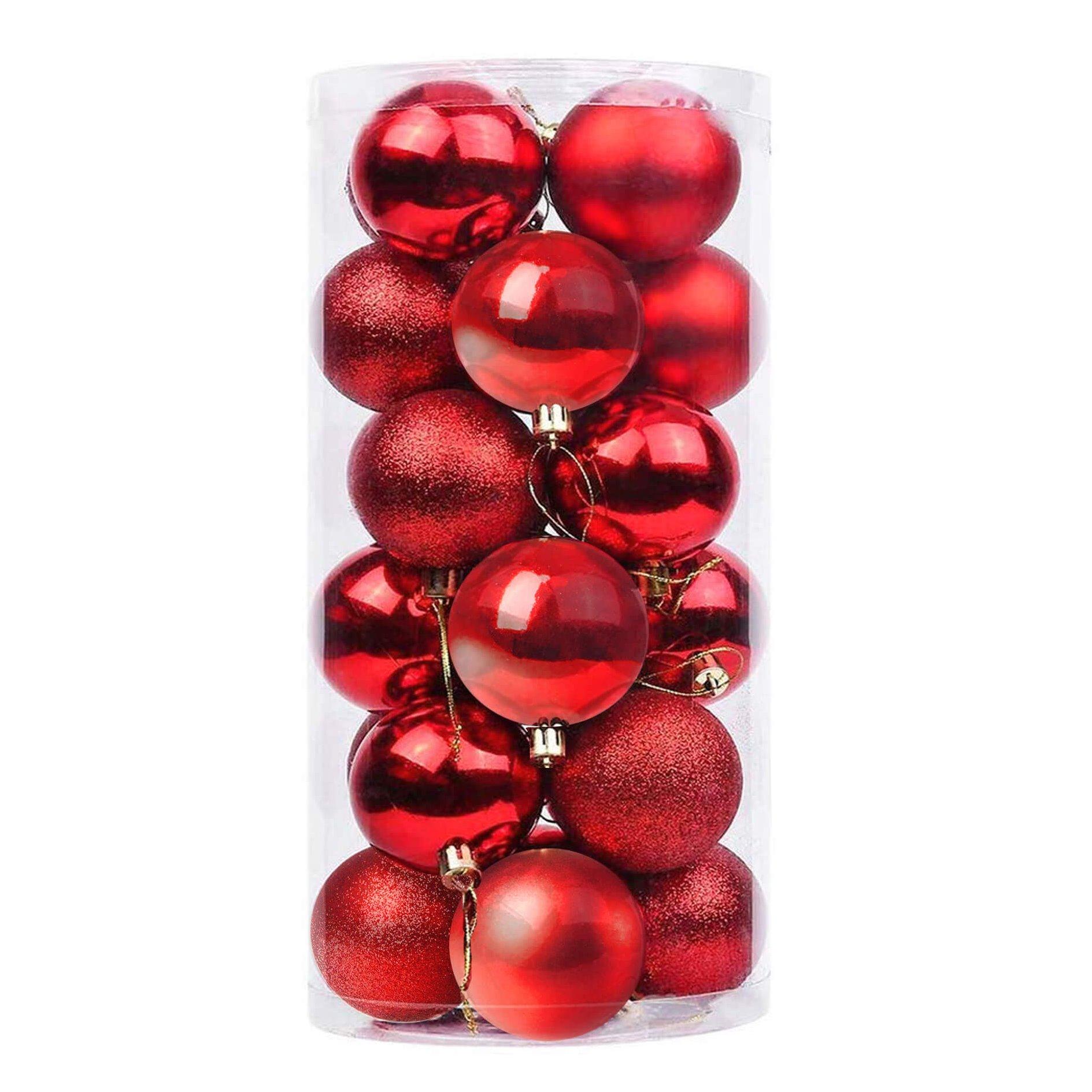 Kalėdiniai žaaisliukai eglutei Springos 30 vnt, 6 cm