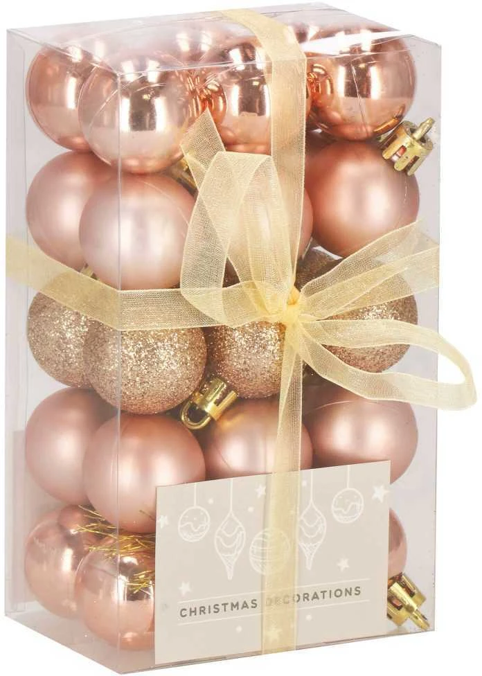 Kalėdiniai žaisliukai Springos 3 cm, 30 vnt