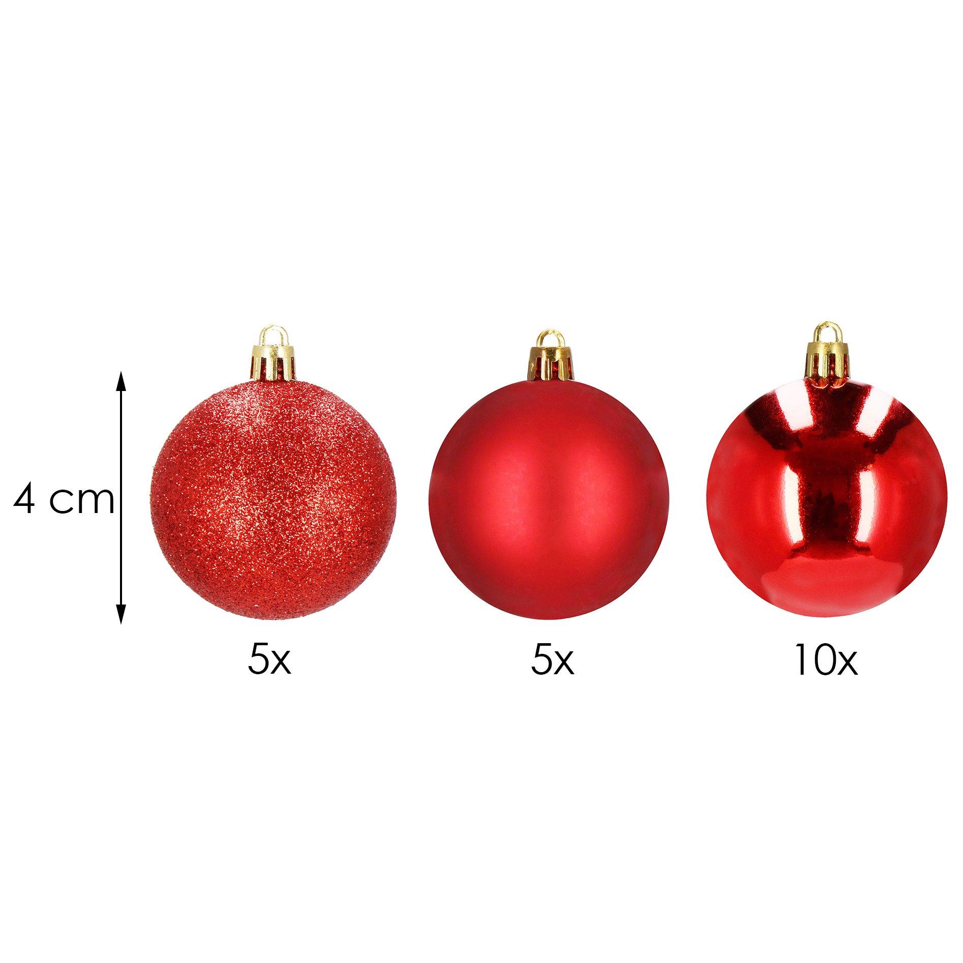 Kalėdiniai žaisliukai Springos 4 cm, 20 vnt.