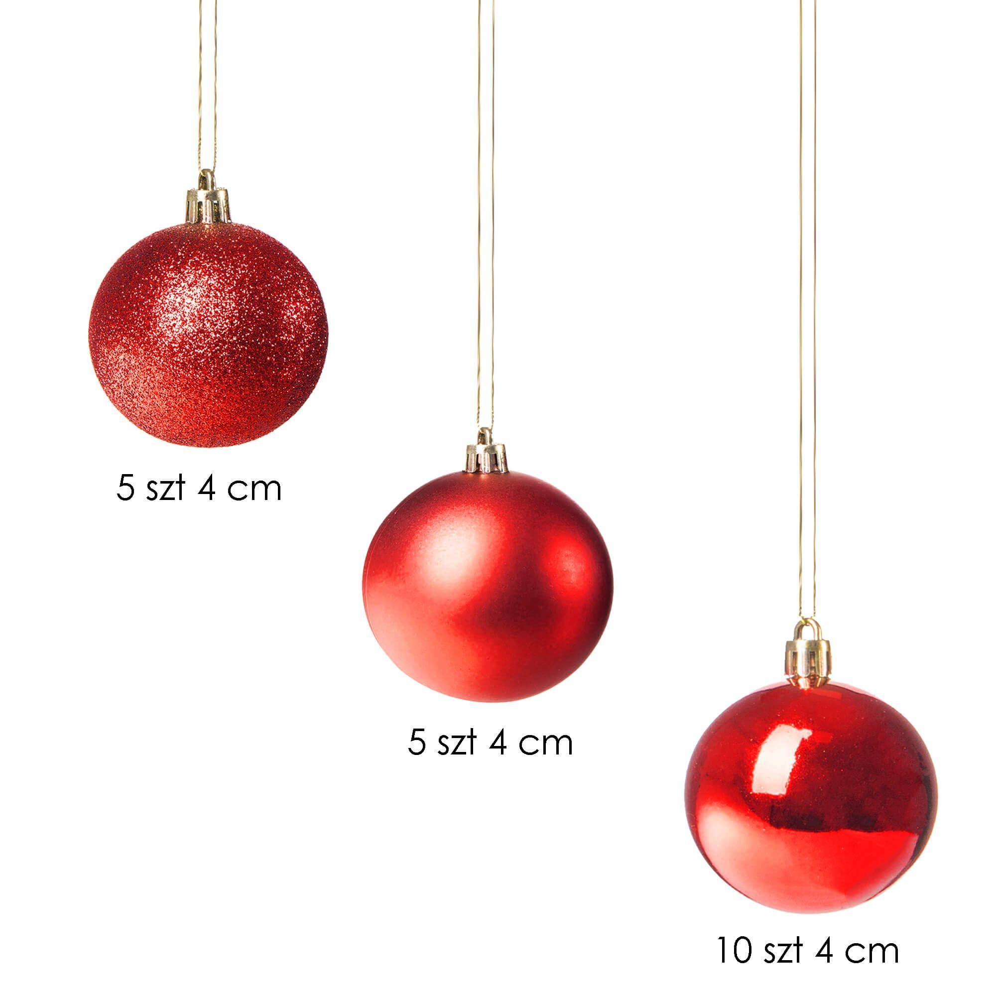 Kalėdiniai žaisliukai Springos 4 cm, 20 vnt.