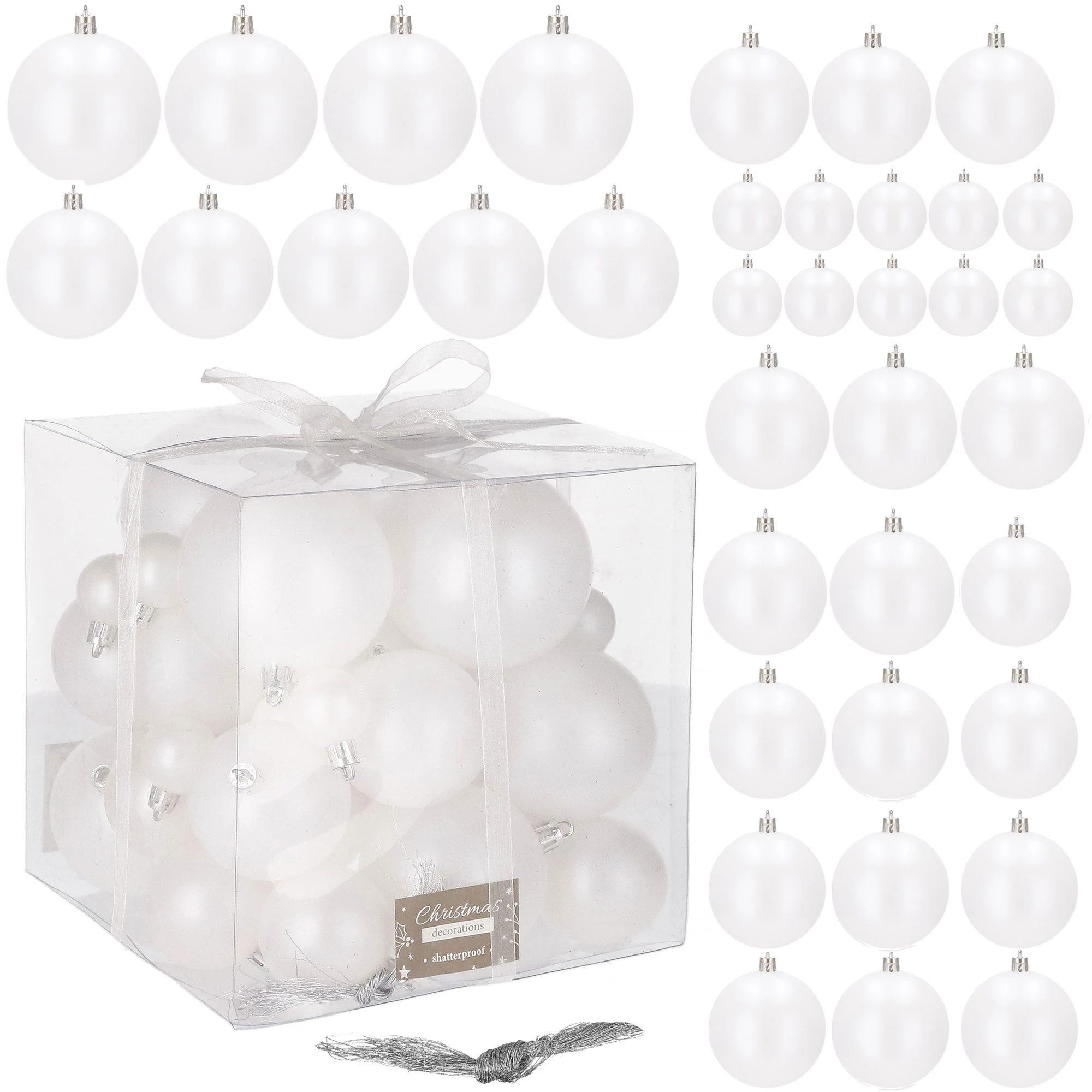 Kalėdiniai žaisliukai Springos, 37 vnt., 4-8 cm